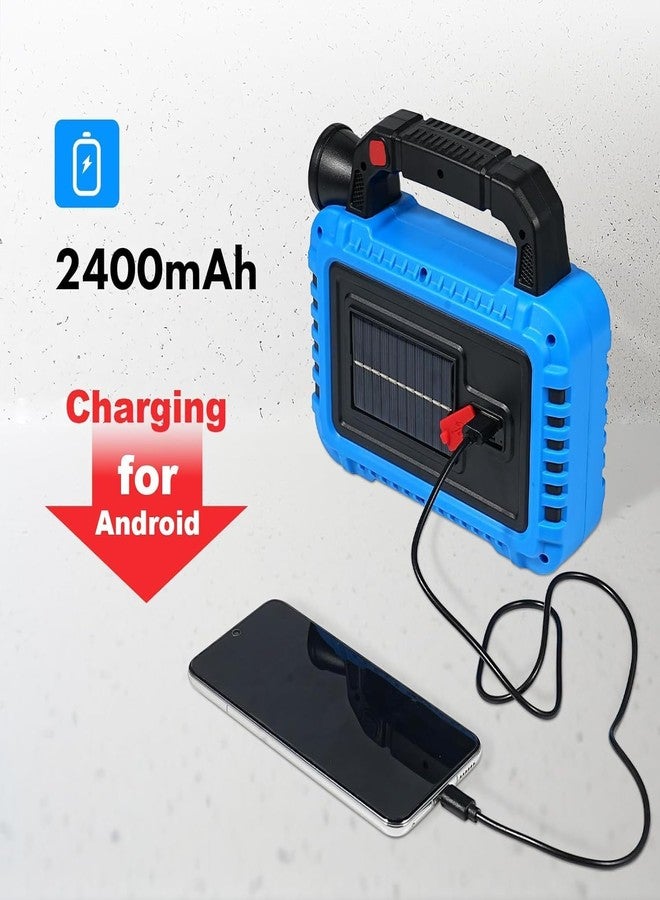 Portible مصباح شمسي محمول متعدد الوظائف | فانوس تخييم LED بتقنية COB 3 في 1 مع شحن USB وشحن شمسي | مصباح عمل طوارئ مقاوم للماء للتخييم في الهواء الطلق والمشي لمسافات طويلة وانقطاع التيار الكهربائي - Image 5